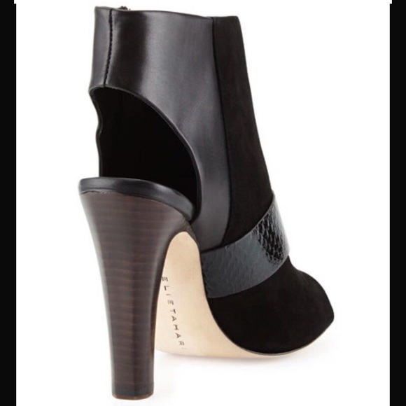 ELIE TAHARI Owen Suede and Leather Peep Toe Bootie Size 8 / 39 Euro - Picture 2 of 6